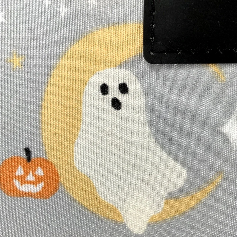 Max Studio Home Queen Sheet Set Halloween Ghost Moon Pumpkin Grey 4pc Microfiber